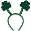 Beistle Club Pack of 12 Forest Green Shamrock St. Patrick's Day Snap-On Bopper Headbands