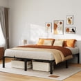 thumbnail image 1 of 14-pulgada tool-free tamaño completo marco de cama - heavy duty metal platform con durable iron slat support y legs, no box spring required, no screws needed, supports up to 800 lbs, 1 of 8