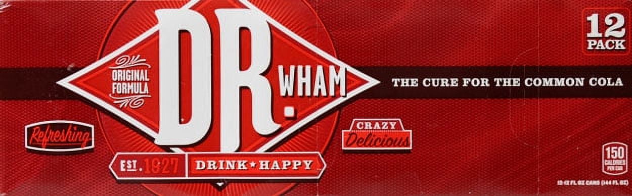 (2 pack) Buffalo Rock Dr. Wham Cola Soda Pop, 12 fl oz, 12 Pack Cans