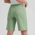 thumbnail image 6 of Bermuda Golf Shorts For Women Quick Dry Active Shorts Knee Length High Waisted Elastic Short Pant Baggy Relaxed Fit Lounge Breathable Sweat-Pant - (Above Knee-Length Style), 6 of 8