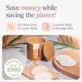 thumbnail image 2 of Reusable Cotton Rounds for Face - (20 Pack) Soft Makeup Remover Pads with Washable Drawstring Laundry Bag & Bamboo Holder All Skin Type Skincare Set Facial Cleaning Cloth, 2 of 4