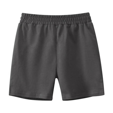 

Fouhkni Toddler Girls Boys Casual Shorts Elastic Waisted Wide Leg Knee Length Shorts for Kids