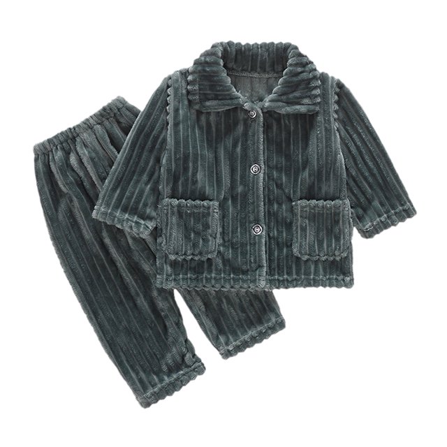 Landzoo One Ensemble de Pyjama Doux 2 Pcs pour Enfants et Garçons Ensemble de Pyjama de Base Chaud pour Enfants