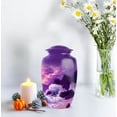 thumbnail image 4 of MUKTIVE Mountain Funeral Urns for Ashes Adult Male - Memorial Large Decorative Purple Urn for Human Ashes Female - Handcrafted Mom & Dad Urns - 10 Inch, 4 of 7