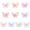 thumbnail image 1 of 10 Uds. De adornos de encaje de mariposa, apliques de mariposa de encaje, parches para coser y planchar, mariposas coloridas para manualidades, ropa, vestido, sombrero, 1 of 5