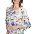 thumbnail image 4 of Alfred Dunner Womens Tropical Floral Border Top, 4 of 4