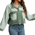 thumbnail image 6 of Light Jackets for Women Summer, Yigetop Women's Cropped Knit Jacket Casual Fashion Top Loose Lightweight Light Weight Jackets Womens Green M, 6 of 9