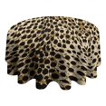 thumbnail image 4 of Brown and Black Leopard Print Round Tablecloth 60"x60",Wrinkle Wipeable Table Cloth for Kitchen Dining Room Picnic Patio Party, 4 of 6