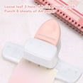 thumbnail image 5 of BOKYAN 3-Hole Paper Punch 4mm Hole Diameter 19mm Spacing Loose Leaf Notebook Binder Scrapbooking Manual Hole Puncher Tool for A5 A6 A7 A8 Mini Planners, Pink, 5 of 9