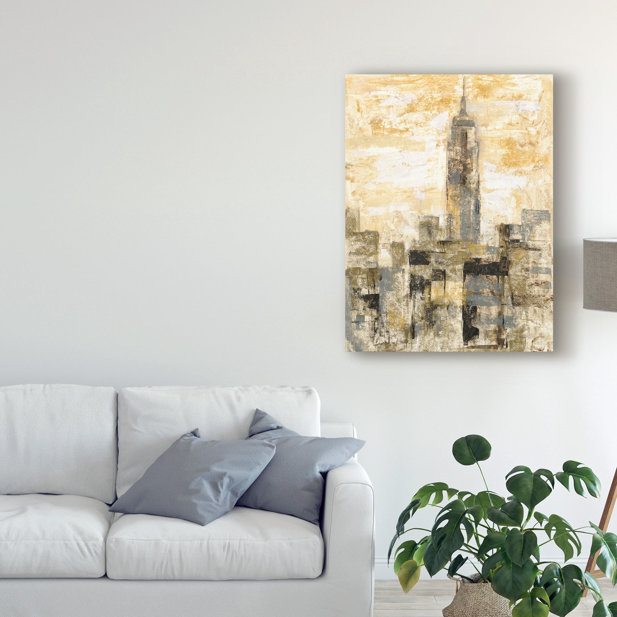 Trademark Fine Art 'Manhattan Gray and Gold II' Canvas Art by Silvia Vassileva