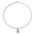 thumbnail image 1 of Petite Cheville Minimaliste ABC Ronde avec Lettres R Initiale pour Adolescentes et Femmes.925 Argent Sterling 10 Pouces, 1 of 4