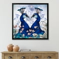thumbnail image 3 of Designart 'Wildflowers With Two Blue Peacocks' Traditional Framed Art Print, 3 of 4