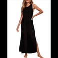 thumbnail image 3 of Traje de Baño de Verano para Mujer, Informal, Transparente, de de Crochet Negro L, 3 of 8