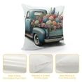 thumbnail image 4 of COMIO Blue Truck Hydrangea Spring Throw Pillow Covers Pink Floral Outdoor Spring Summer Decor Farmhouse Lumbar Decorative Throw Pillows Cases Decorations for Couch Sofa Porch, 4 of 5