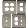 thumbnail image 4 of Franklin Brass Stamped Round (3-Pack) Outlet Covers Matte Black 1-Gang Wall Plate Single Duplex Switch Plates Electrical Guard W10249V-FB-C, 4 of 8
