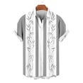 thumbnail image 2 of Stamzod Mens Hawaiian Shirt Casual Short Sleeve Button Down Men Summer Vintage Boho Beach Shirts 2026 Plus Size Men's Clothing White-1 XXL, 2 of 4