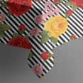 thumbnail image 5 of Pioneer Flower Floral Print Pattern Square Tablecloth, Waterproof Wipeable Spillproof Washable Table Cover for Home Kitchen Party Decor, 60"x60", 5 of 6