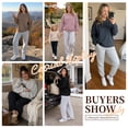 thumbnail image 6 of TEMOFON Sweatshirt for Women Fleece Lined Womens Sweatshirt Crewneck Long Sleeve Pullover Soft Warm Black Casual Winter Sweatshirt XXL, 6 of 9