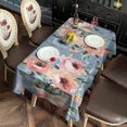 thumbnail image 3 of Pioneer Flower Floral Print Pattern Rectangle Tablecloth 60"x120",Waterproof Polyester Rectangle Table Cloth, Wipeable Spillproof Polyester Tablecloth for Dining, Camping, Indoor and Outdoor, 3 of 6