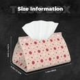 thumbnail image 6 of Goofa Strawberry Pattern Triangle Square Tissue Box Cover, Modern PVC Leathe Facial Paper Holder,Decorative Holder/Organizer for Bathroom Vanity Countertop, 6 of 9