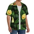 thumbnail image 2 of Kdxio Men'S Hawaiian Shirt For Men Short Sleeve Shirt Fresh Avocados Summer Casual Holiday Beach Button Down T-Shirts, 2 of 5