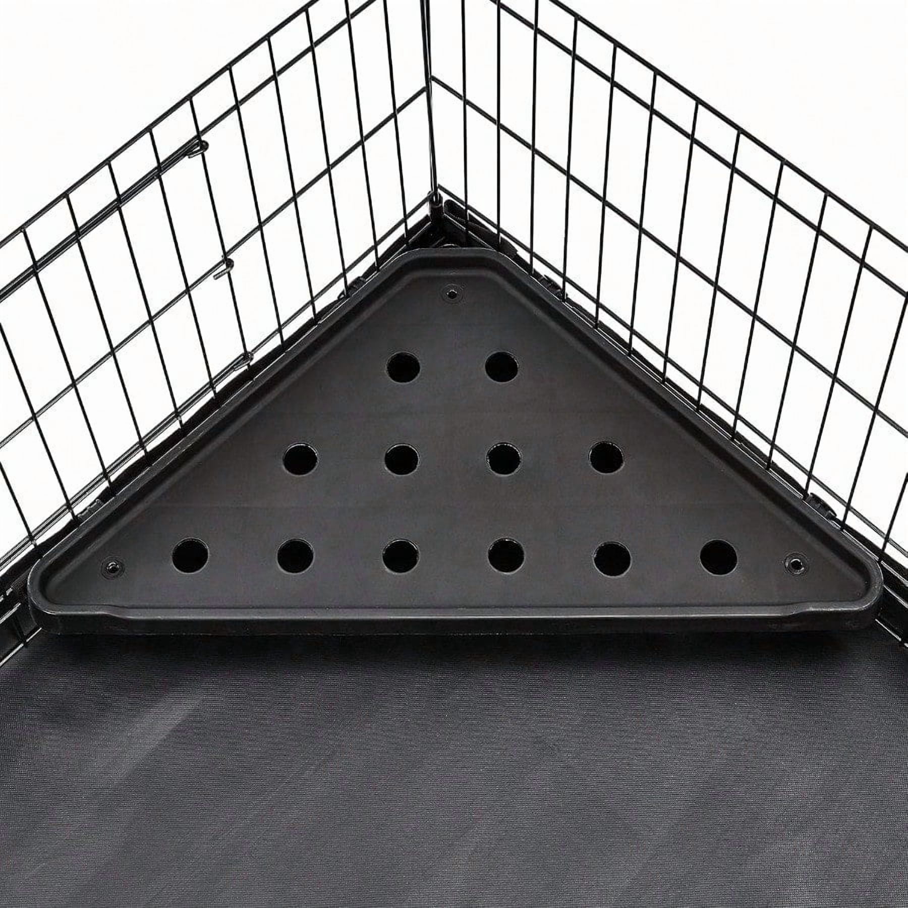 Leakproof Canvas Bottom Guinea Pig Pet Cage with Divider Set Black 47.6L x 24.2W x 14.0H