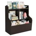 thumbnail image 1 of Yeshouse organizador de juguetes y estantería infantil de 76 cm, 3 niveles, librería de madera con amplio estante superior, ideal para dormitorios, salas de juegos o guarderías, 1 of 8