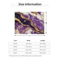 thumbnail image 5 of Goofa Purple Gold Marble Swirls Pattern Fleece Throw Blanket for Couch, Soft Checkered Flannel Blanket for Sofa, Warm Cozy Decorative Blanket Fall Decor Gift-60"x50", 5 of 6