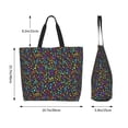thumbnail image 6 of Fuzoiu Musical Notes Print Tote Bags for Women,Shoulder Bag, Gym Tote,Top Handle Ladies Shoulder Bags for Work Beach Travel and Shopping Grocery, 6 of 9