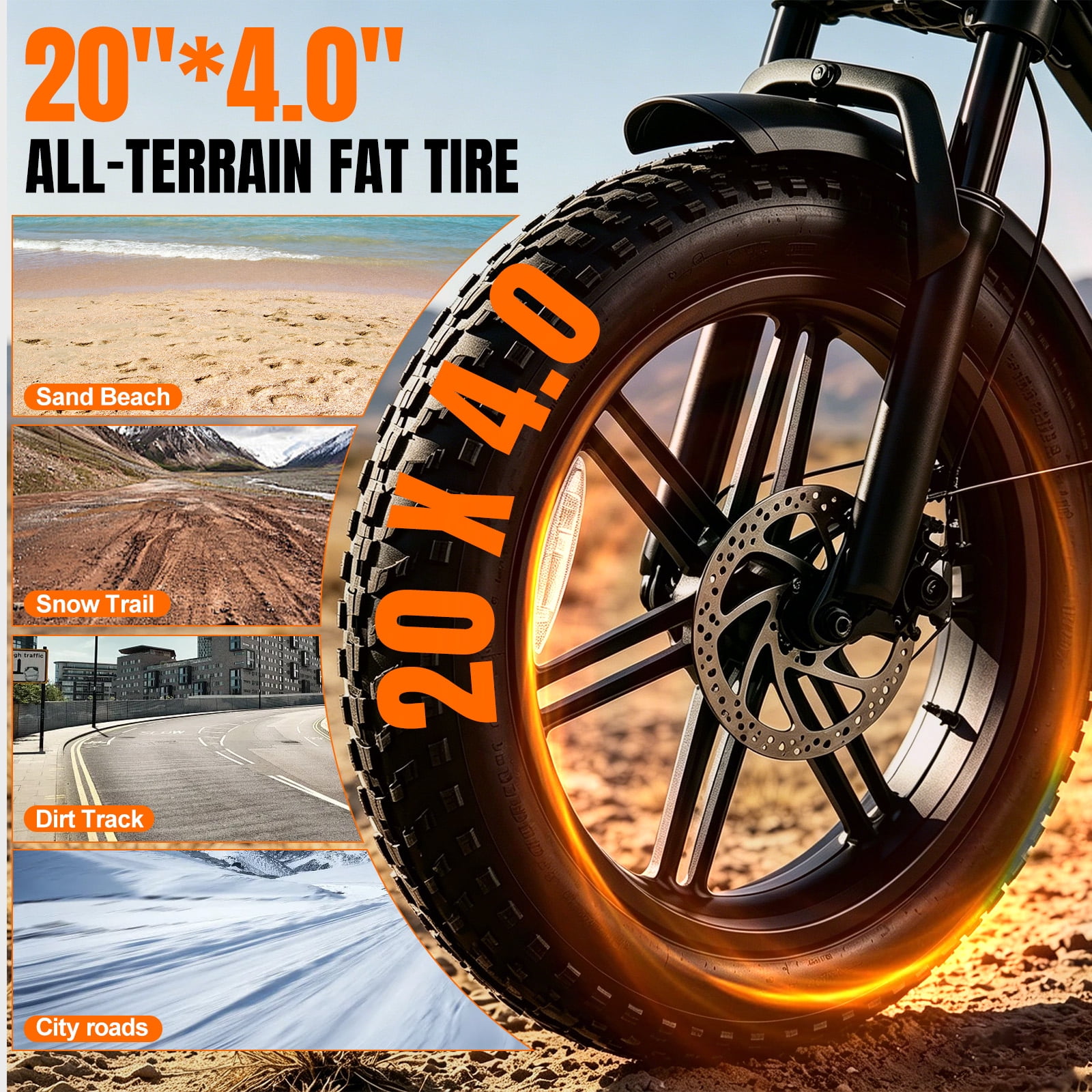 Upgrade 20" Electric Bike for Adults,Off‑Road Fat Tire Ebike,1500W Peak Motor,48V 15Ah Removable Battery,28 MPH Max Speed,UL2849 Certified for Ages 16+ (Black)