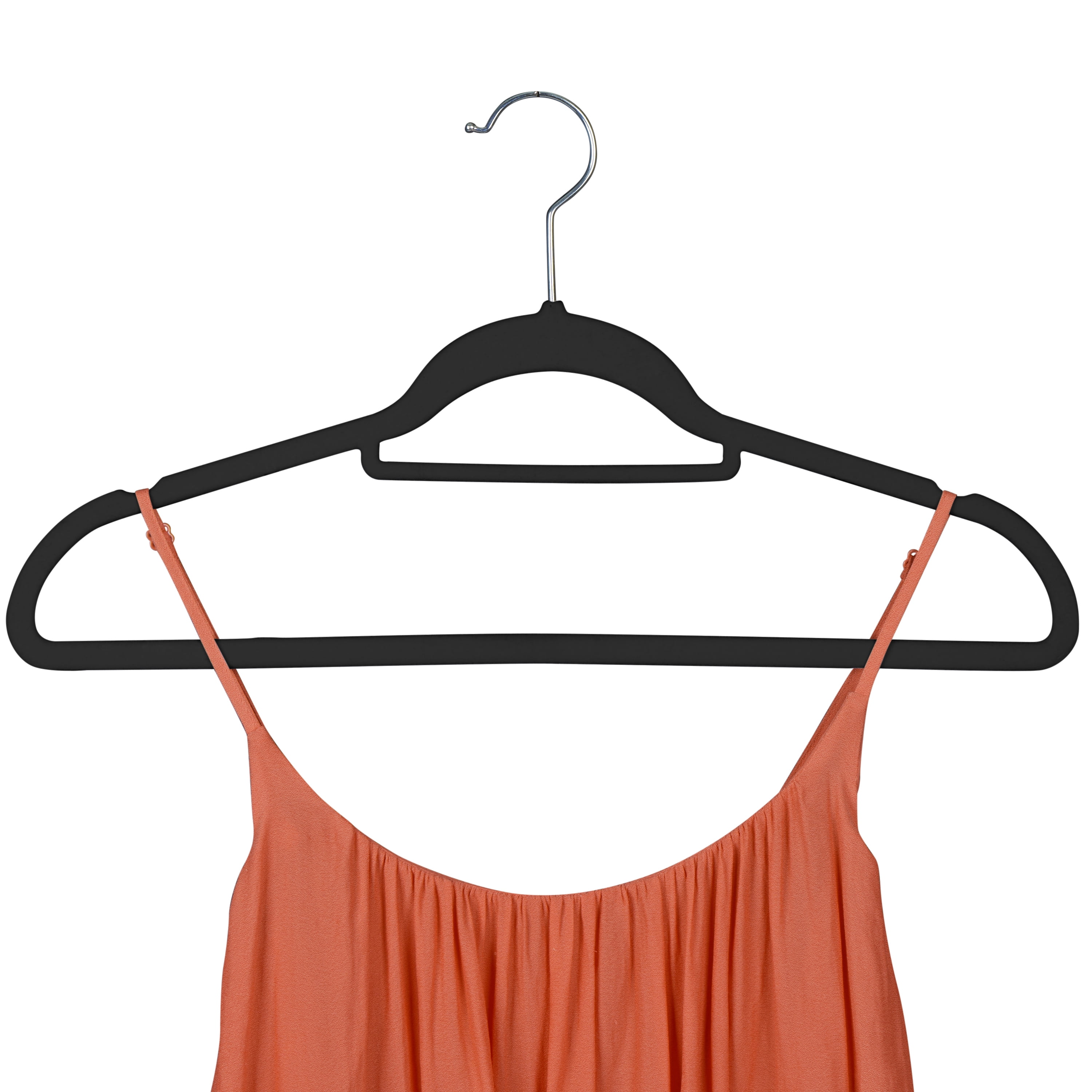 Isaac Mizrahi 120 Pack of Velvet Hangers in Black