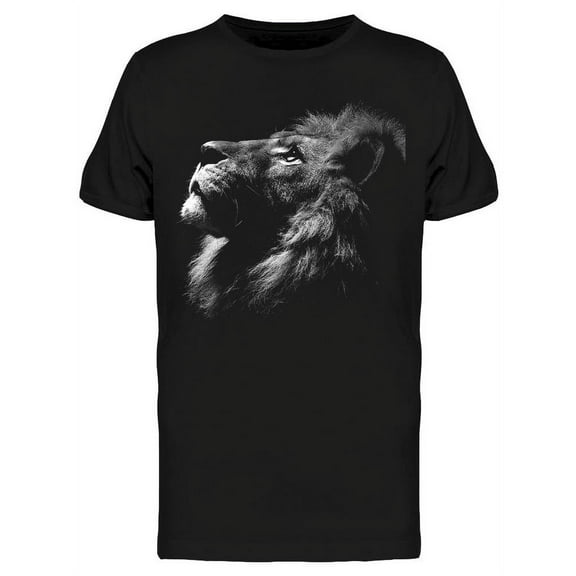 Lion Looking Up T-Shirt Men -Image by Shutterstock, Male Small