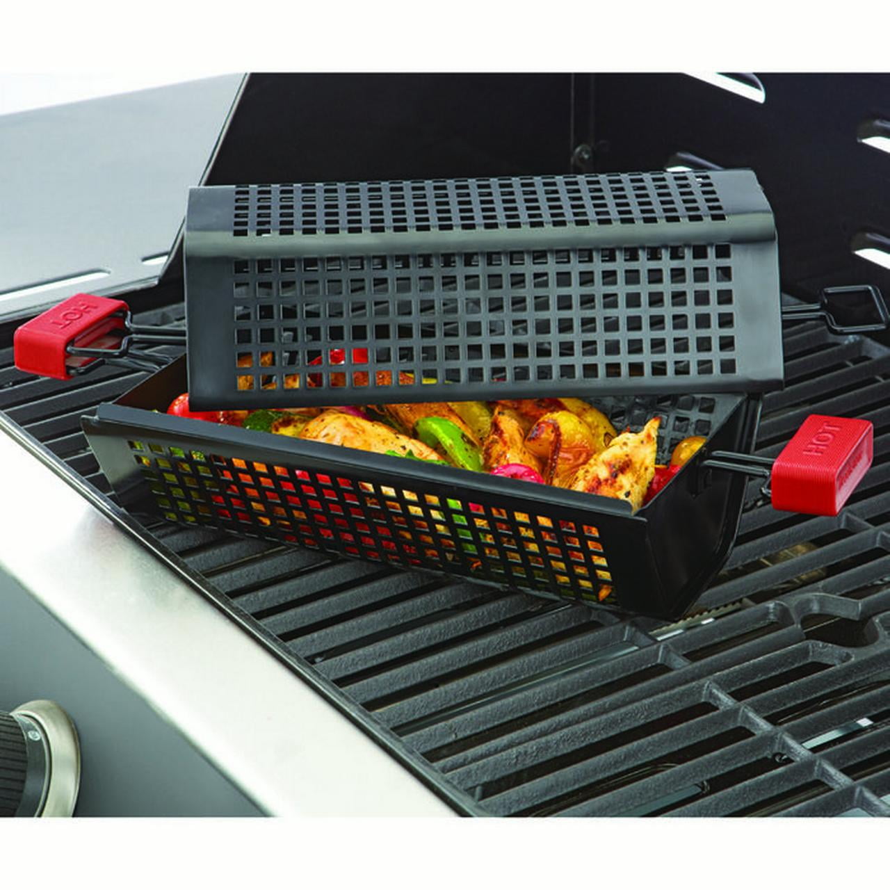 Brookstone Nonstick Grill Tumbler BBQ Grilling Basket