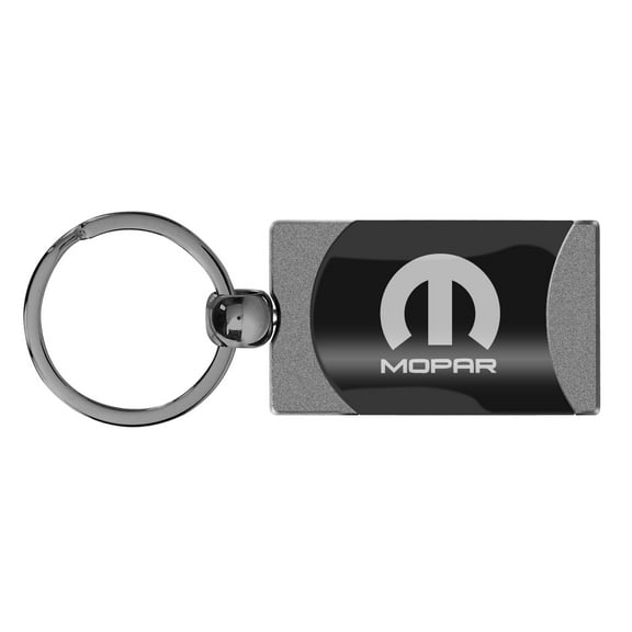 Dodge Mopar Two Tone Rectangular Gun-Metal Key Chain