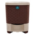 thumbnail image 2 of Bote de Basura Plásticos La Ardilla Terragave Rattan 8 l Beige, 2 of 4