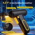thumbnail image 3 of Cordless Screwdriver, Mini Electric Cordless & Rechargeable Screwdriver Set, Multi-Function Electric Drill with USB Cable for Home Office DIY Portable Tools, Black, 3 of 7