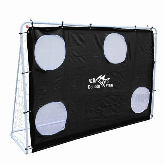 DOUBLE FISH [7.5ft X 5ft Soccer Goal] Professional Unisex Soccer Goal for Adults, 7.5ft X 5ft, White, Institutional Quality Football Net