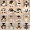 thumbnail image 1 of Lámpara de techo para pasillo, luz de pasillo moderna y sencilla para balcón, luz de arte de hierro para ventana de entrada, 1 of 5