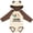 Natural & Brown w Ears, variant on Inktastic Future Chicken Farmer Childs Boys or Girls Long Sleeve Baby Bodysuit