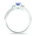 thumbnail image 2 of SZUL Women's Tanzanite and Diamond Half Moon Ring in 10K White Gold, 2 of 5