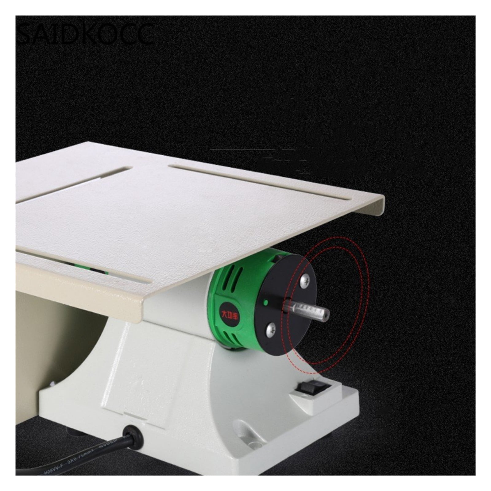 Electric Bench Polishing Grinding Machine Gem Jewelry Rock Grinder Desktop Lathe Polisher Adjustable Speed 0-10000RPM 750W