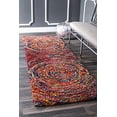 thumbnail image 3 of nuLOOM Ardelle Swirl Shag Area Rug, 5' 3" Round, Multi, 3 of 5