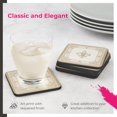 thumbnail image 3 of Pimpernel FDC-Fleur de LYS Coasters - Set of 6 (4” x 4”), Cork Backing, Elegant Fleur de LYS Design, Easy to Clean, Stylish Coasters for Dining, Kitchen, & Table Use - Heat & Stain Resistant, 3 of 7