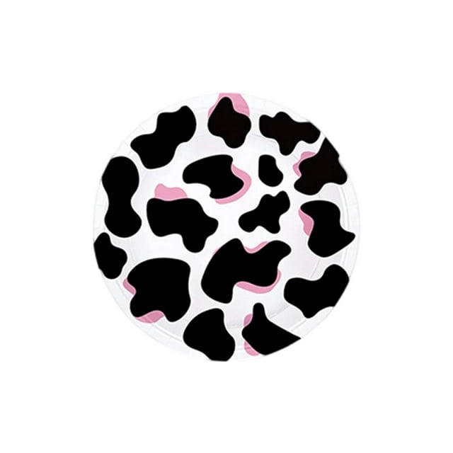 B Paper Plates Disposable Cow Print Farm Animal Theme Party Tableware Set 7 Inch And 9 Inch 16 Pieces