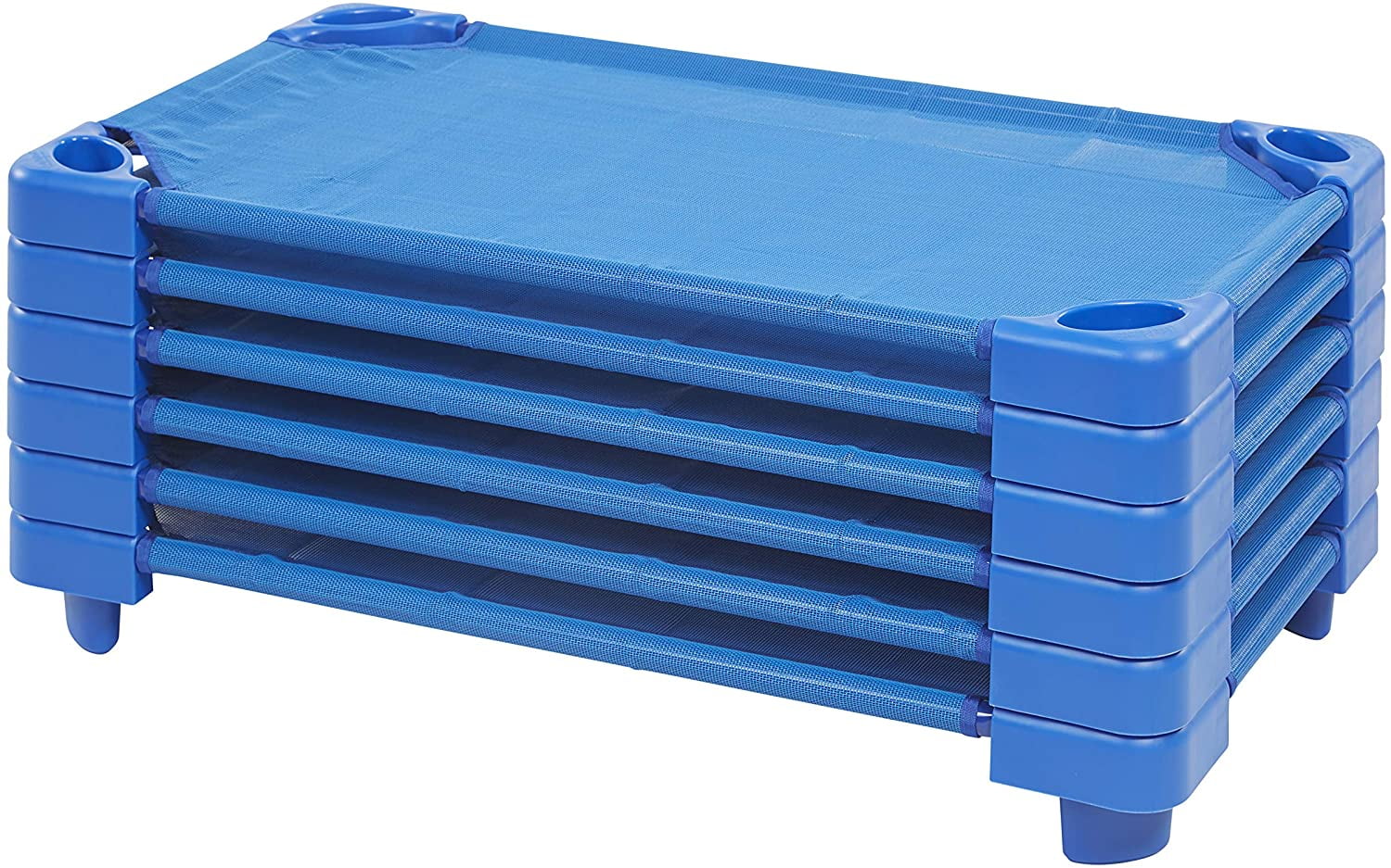 Assembled 40 L x 23 W Blue Stackable Daycare Sleeping Cot for Kids ECR4Kids Toddler Naptime Cot 