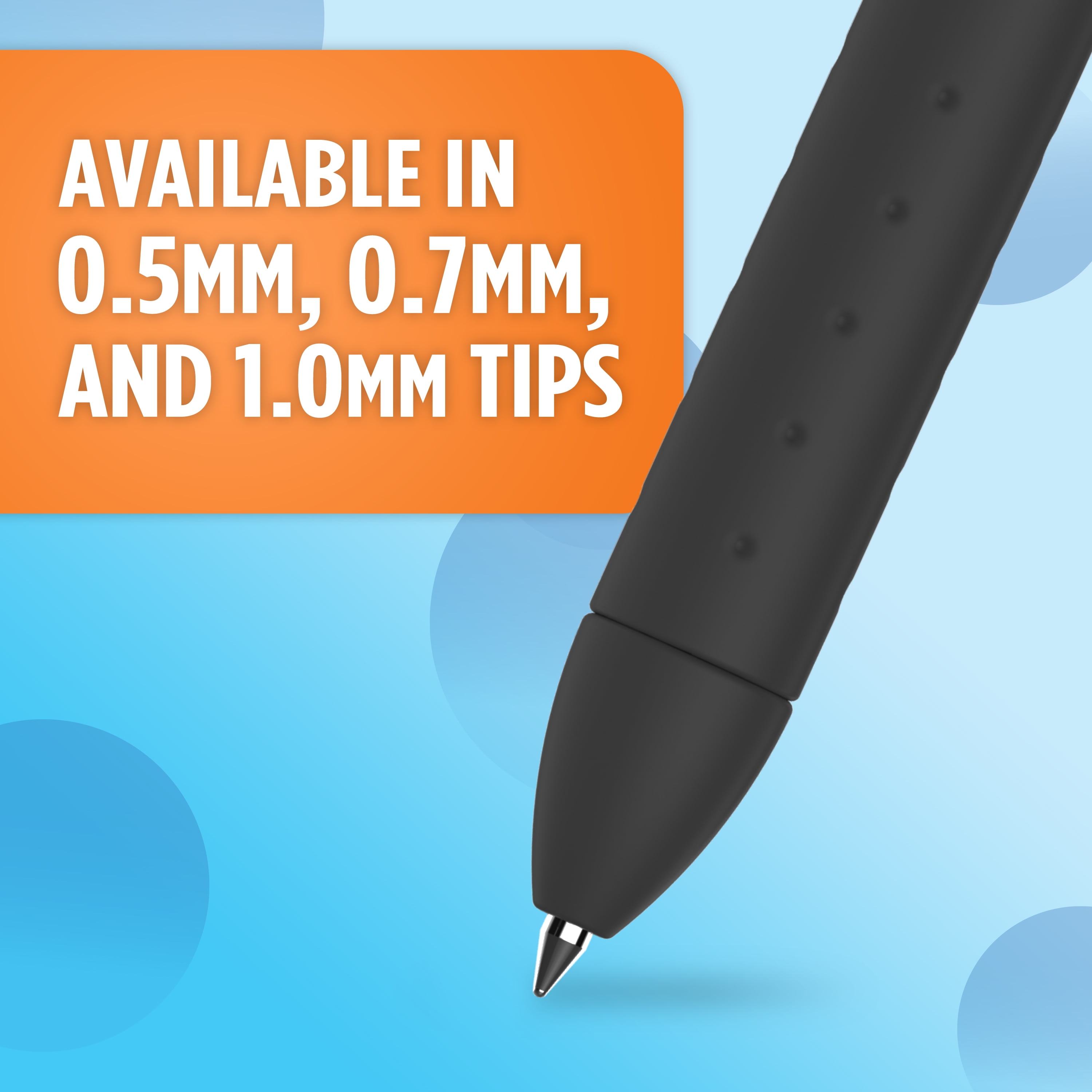 Sanford Papermate® InkJoy Gel Pen, Retractable, Medium 0.7 mm, Black Ink,  Black Barrel, 3/Pack, PAP1951637