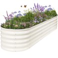 thumbnail image 1 of Cama de jardín elevada de acero galvanizado permade, 244 x 61 x 43 cm, blanca, 1 of 7