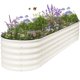 thumbnail image 1 of Cama de jardín elevada de acero galvanizado permade, 244 x 61 x 43 cm, blanca, 1 of 7
