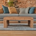 thumbnail image 2 of Brooklyn 50" Mid-Century Modern Solid Wood Waterfall Curved Coffee Table, 2 of 6