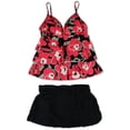 thumbnail image 1 of MagicSuit Tankini de 2 piezas con falda floral para mujer, rojo, 12, 1 of 2